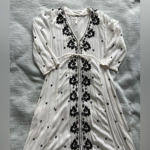 Free People Embroidered Fable Midi Dress